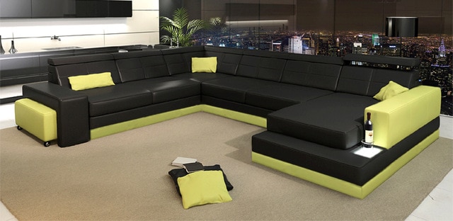 Latest design living room leather sofa big leather sofa 0413 C4010