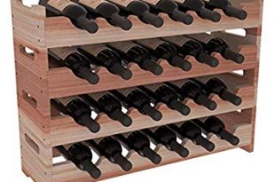 Amazon.com: Wine Racks America Redwood 24 Bottle Mini Scallop