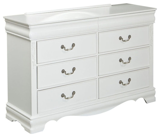 Standard Furniture Jessica 6-Drawer Kids' Dresser in White