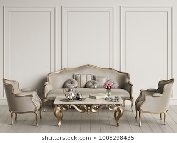 Royalty Free Stock Illustration of Interior Classic Furniture Mockup