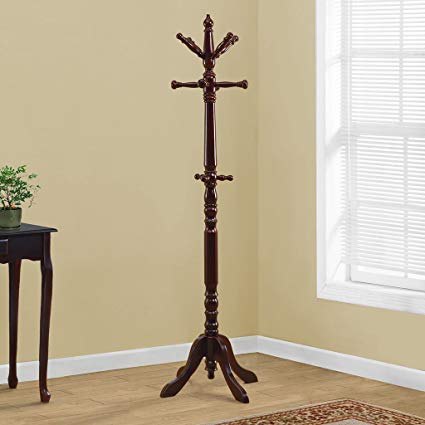 Traveller Location: Monarch Specialties Traditional Solid Wood Coat Rack, Cherry:  Kitchen & Dining