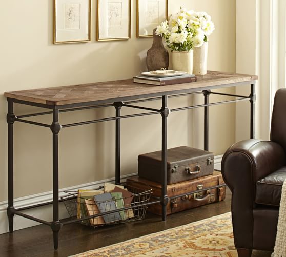 Parquet Reclaimed Wood Console Table | Pottery Barn