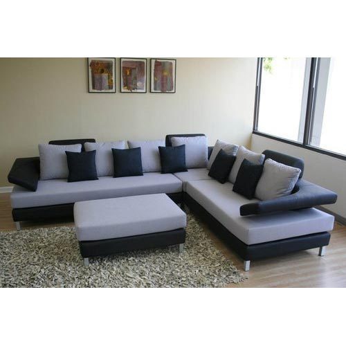 Grey And Black Corner Sofa Set, Rs 65000 /set, Vishwakarma Wood