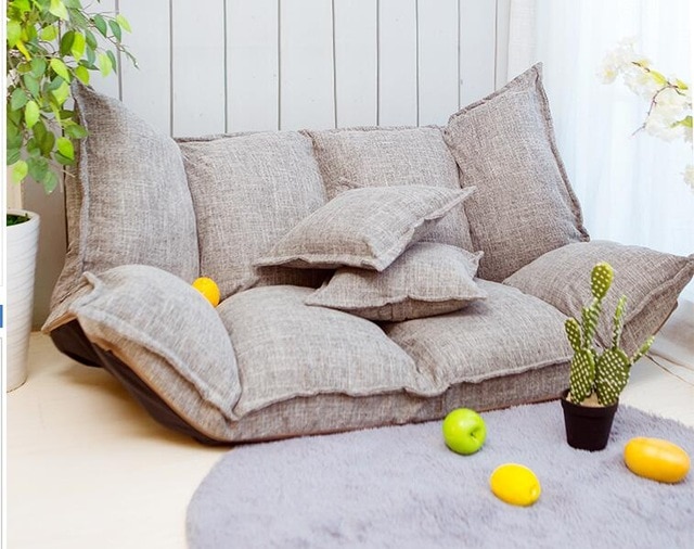 Modern Folding Sofa Bed Adjustable Arm Reclining Back Living Room