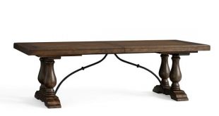 Lorraine Extending Dining Table, Rustic Brown | Pottery Barn