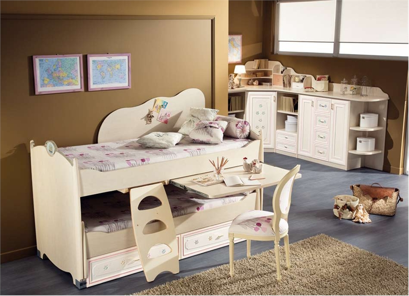 Nice Functional Bed for Classic Girls Room âu20acu201c Caterina 7 by Forni