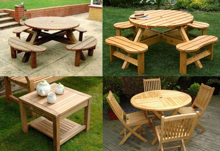 Wooden Garden Tables, Wood Patio Tables, Outdoor Wooden Tables, Wood