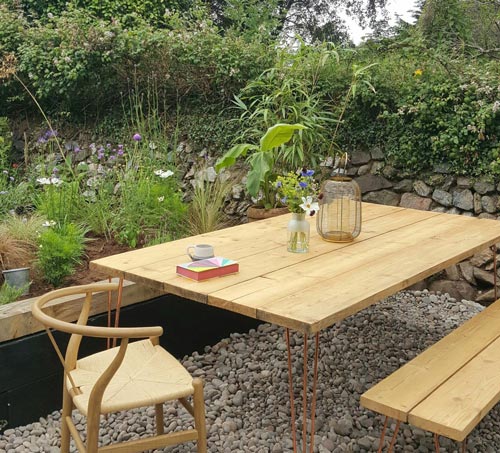 Garden Table DIY with Hairpin Legs and Metal Table Legs