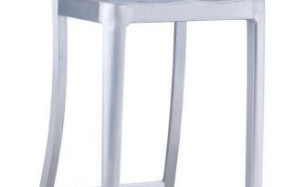 Gastro Vive Brushed Aluminum Metal Bar Chair | Outdoor Collections