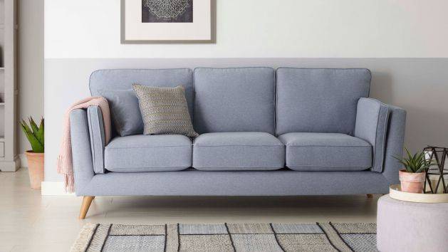 Gray 3 seaters sofas