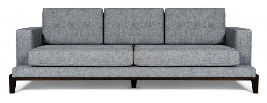 contemporary sofa / fabric / 3-seater / gray