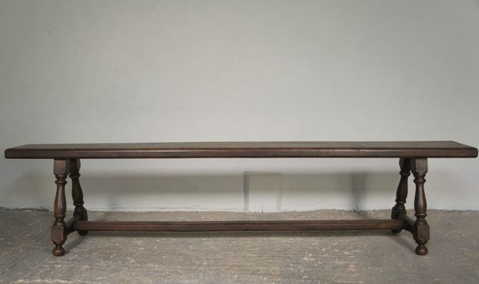 19th Century English Oak Joint Hallway Benches, Set of 2 for sale at