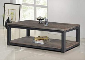 Amazon.com: Heritage Rustic Wood and Metal Coffee or Tea Table