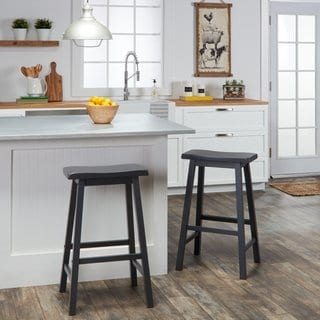 Shop Salvador Saddle 29-inch Counter Height Backless Stools (Set of
