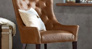 Hayes Tufted Leather Armchair | Pottery Barn