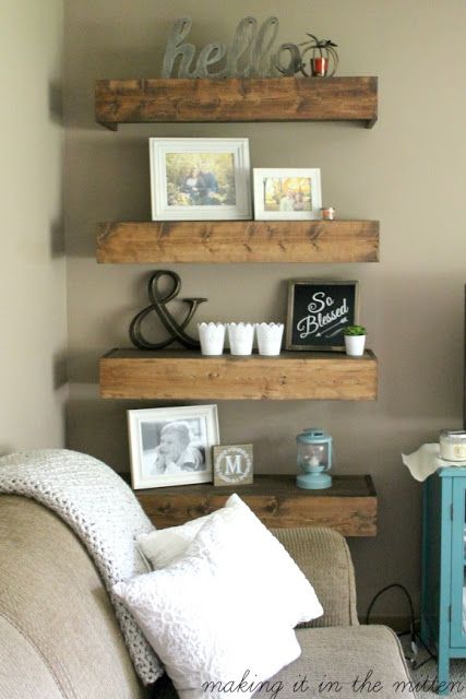Making It In The Mitten: DIY Wood Shelves | For the Home | Pinterest