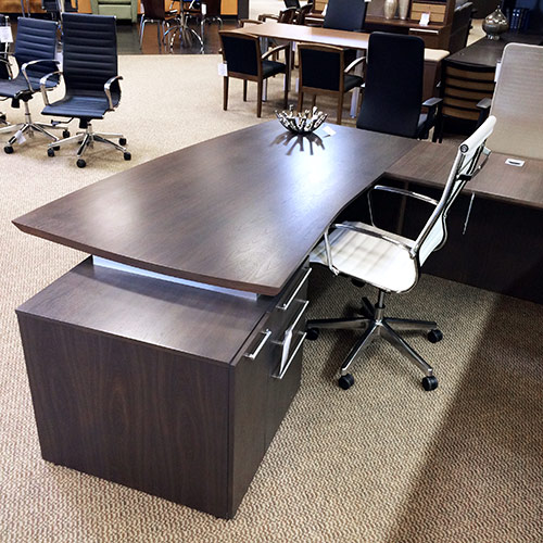 Modern office desks and chairs