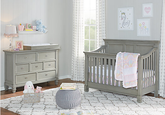 gray nursery furniture