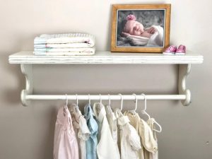Nursery shelves Hanging clothes rack Distressed shelf Shelf | Etsy