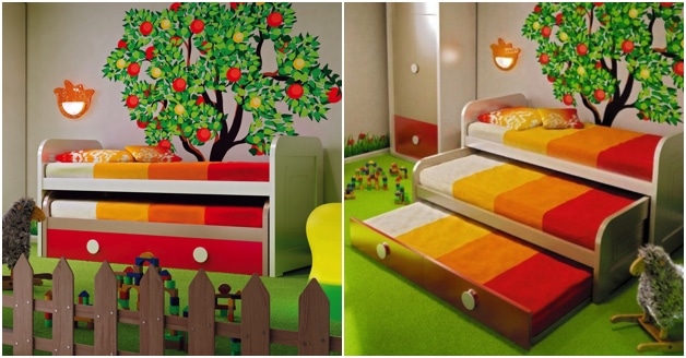 Pull-out bed for children