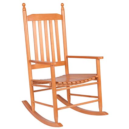 Amazon.com : Giantex Wood Outdoor Rocking Chair, Wooden Rocking