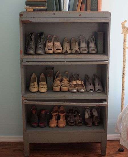 Click Pic for 32 DIY Shoe Organizer Ideas - Repurposed Dresser