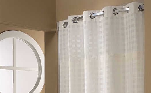 Basketweave Hookless® Shower Curtain | Hilton to Home Hotel Collection