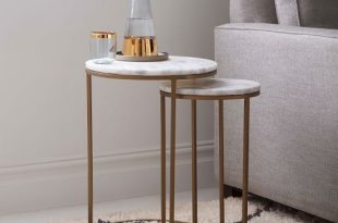 Marble Round Nesting Side Table (Set of 2) | west elm