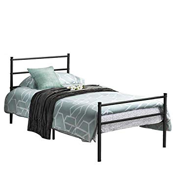Aingoo Single Bed Solid 3Ft Metal Beds Frame with Large Storage