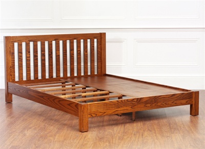 Sea Green Solid Wood Bed