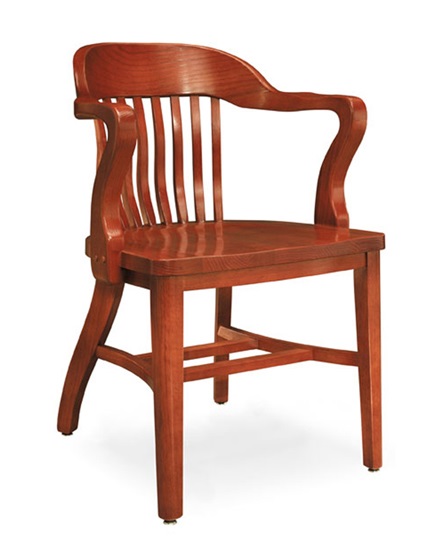 Community Boston Solid Oak Chair W/ Tall Arms - 981a | Wooden Chairs