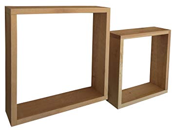 Amazon.com: Rustic Box Shelf Set - Solid Wood Shelf (2, NaturalCedar