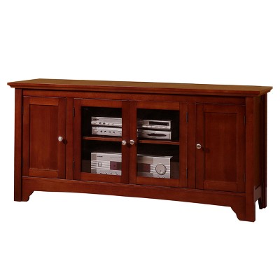 Solid Wood TV Stand With Doors 52
