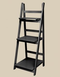 3 Tier Ladder Bookshelf Wood Ladders Standing Shelves Bookcase
