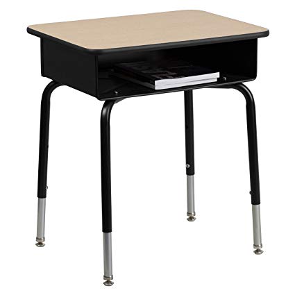 Amazon.com: Flash Furniture Student Desk with Open Front Metal Book