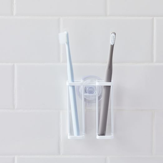 Suction Cup Toothbrush Holder - White | west elm