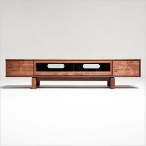 Helena TV Stand - low bench in walnut with drawers - Scan Design