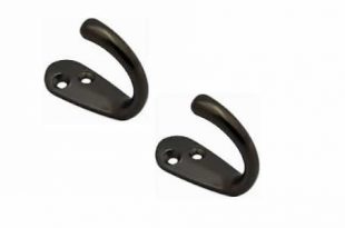 Pair of black coat hooks (with screws) | Dezign With a Z