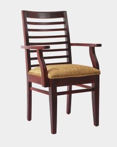 Wooden Cushion Chair With Arms. Online Furniture Shopping Site in India