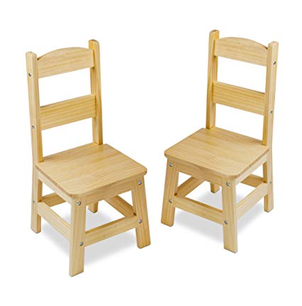 Amazon.com: Melissa & Doug Solid Wood Chairs, Chairs for Kids, Light