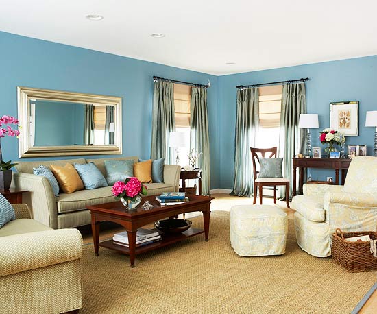 Decorating Ideas for Blue Living Rooms