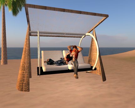 Second Life Marketplace - HOLLYWOOD SWING FOR GARDEN/BEACH/TERASSE