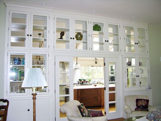 Living Room Cabinets with Glass Doors Design