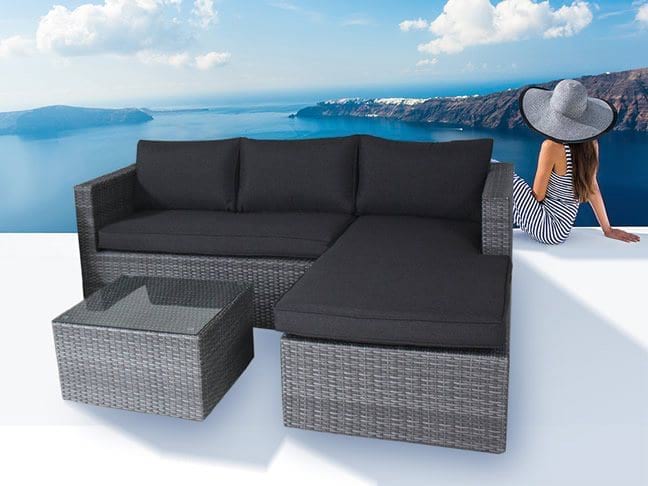 Poly rattan garden furniture - Poly rattan lounge set Modularo