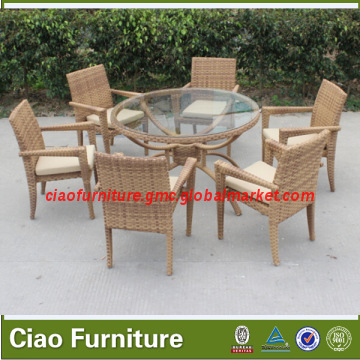 4305+2035, China poly rattan garden furniture dining table and