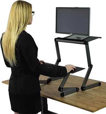 Uncaged Ergonomics WorkEZ Standing Desk Black (WESDb) | Staples