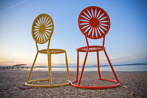 Terrace chairs are functional and
  decorative