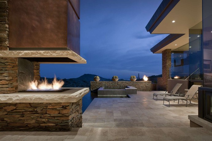 The 40 most beautiful terraces with fireplaces