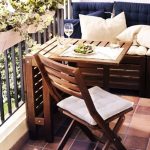 Terrace furniture for small terraces