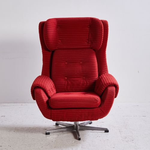 Vintage Red TV Armchair, 1970s for sale at Pamono